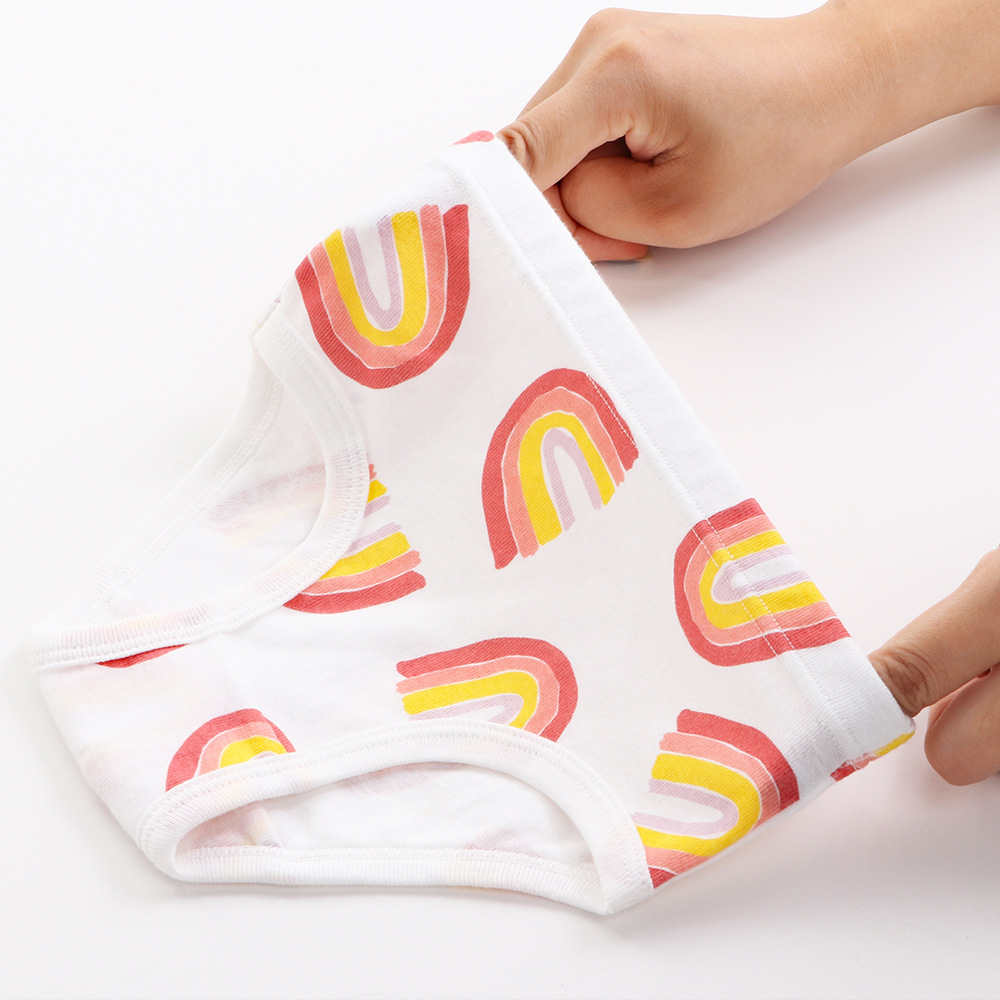 Pure 100 cotton threaded girl underwear