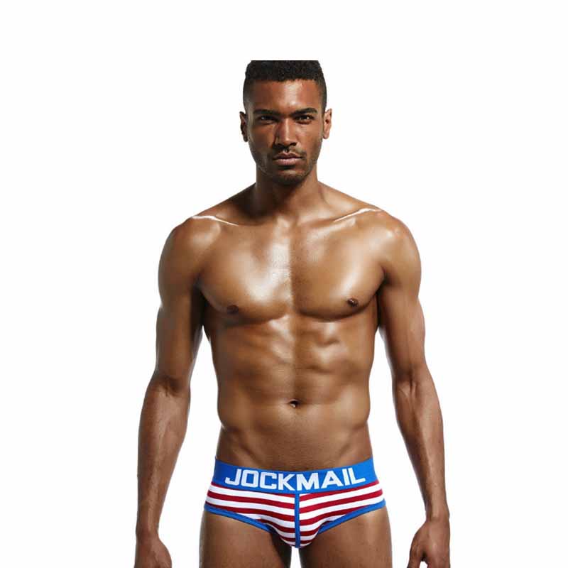 Sexy cotton underwear striped mens briefs