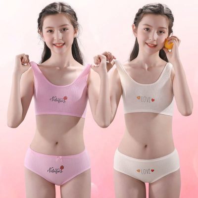 Vest cotton camisole bra girl underwear (3)