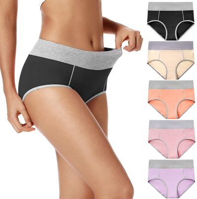 Wholesale ladies high waist cotton women panties (4)